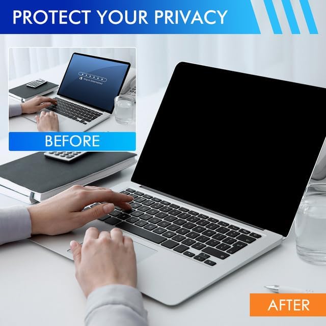 SOPPY Blickschutzfilter 360° Blickschutzfolie für 14 Zoll Laptop, Datenschutz Bildschirmfilter Lapto