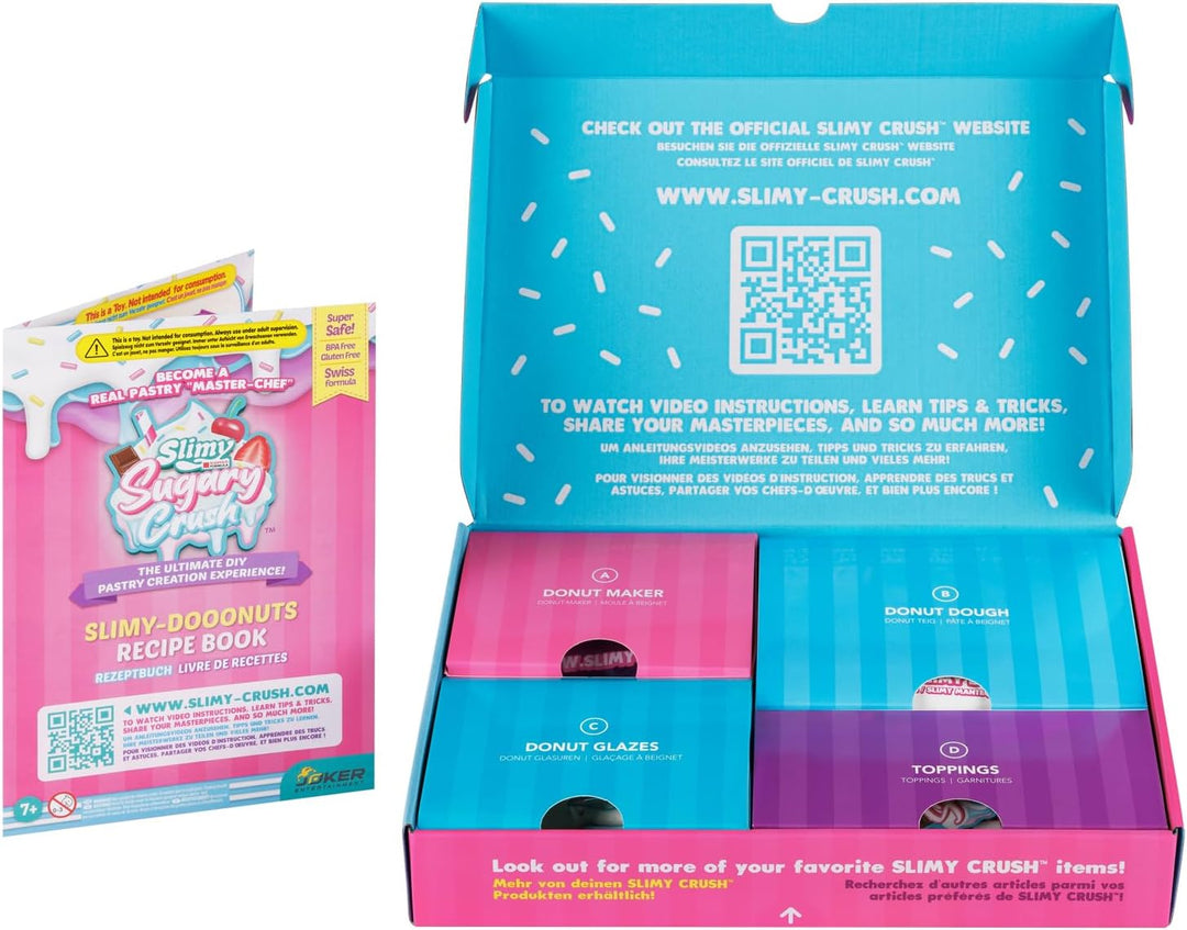 Slimy Sugary Crush - Dooonuts, Slime und Knete Kreativ-Set, Backspiel zum selber Mischen, Formen und