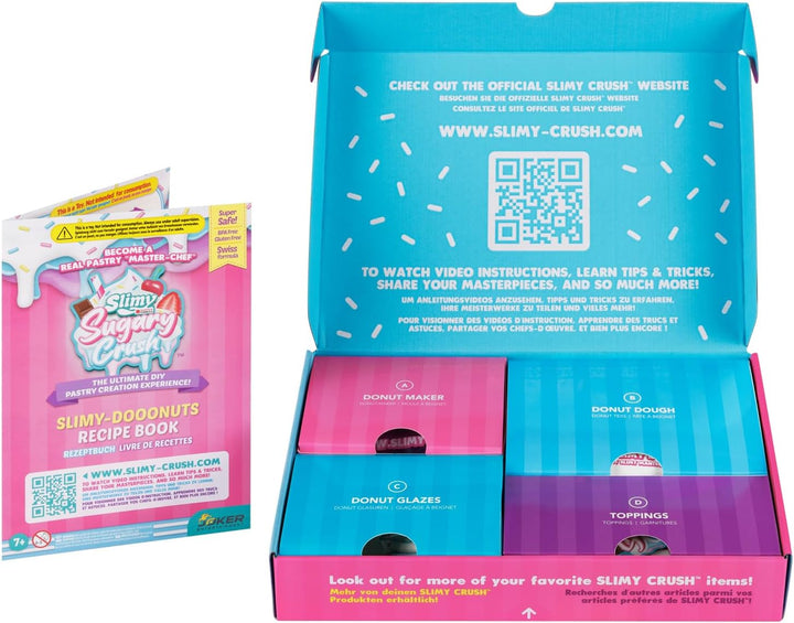 Slimy Sugary Crush - Dooonuts, Slime und Knete Kreativ-Set, Backspiel zum selber Mischen, Formen und