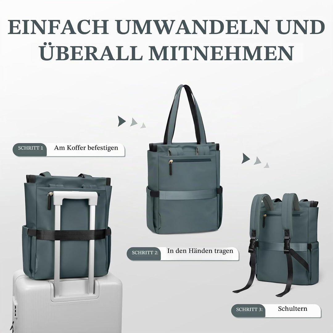 GOLF SUPAGS Convertible Laptop-Rucksack für Frauen Casual Daypack Notebook Tote Bag für Arbeit Hochs