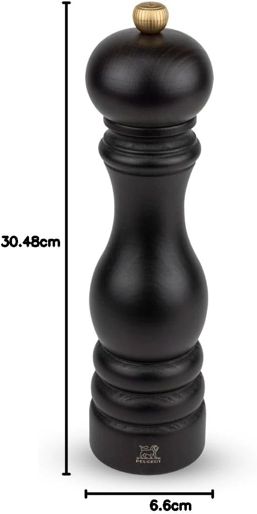 Peugeot Paris Manuelle Pfeffermühle, Klassische Mahlgradeinstellung, Höhe: 22 cm, Holz, Braun, 87042