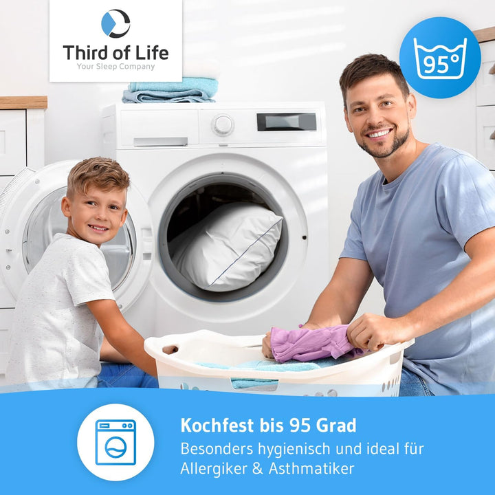Third of Life Kissen 40x40 inSPIRO, Premium Kissen von Schlafexperten entwickelt, Weiche Kissenfüllu