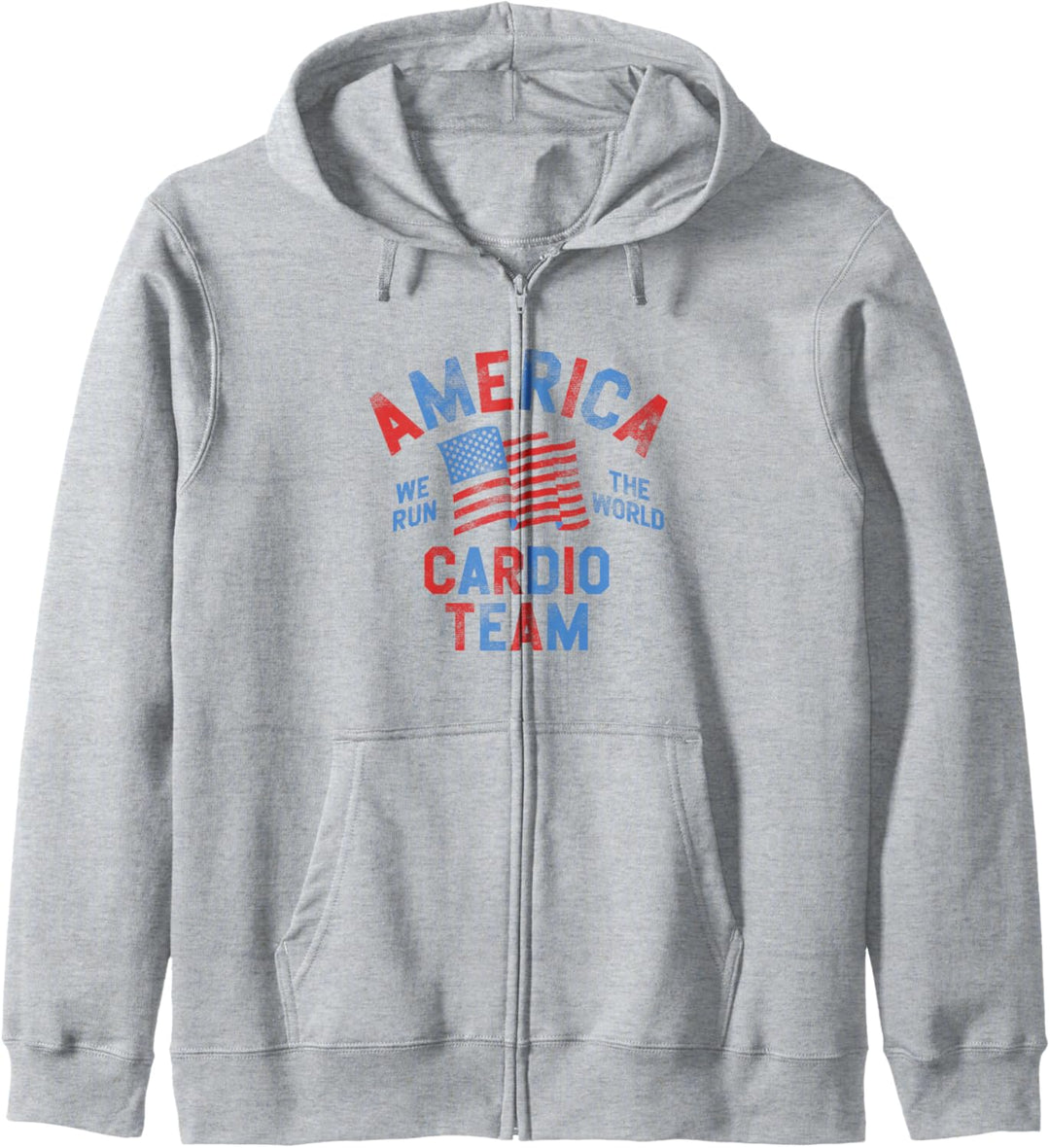 Fourth Of July America Cardio Team Stars & Stripes Kapuzenjacke