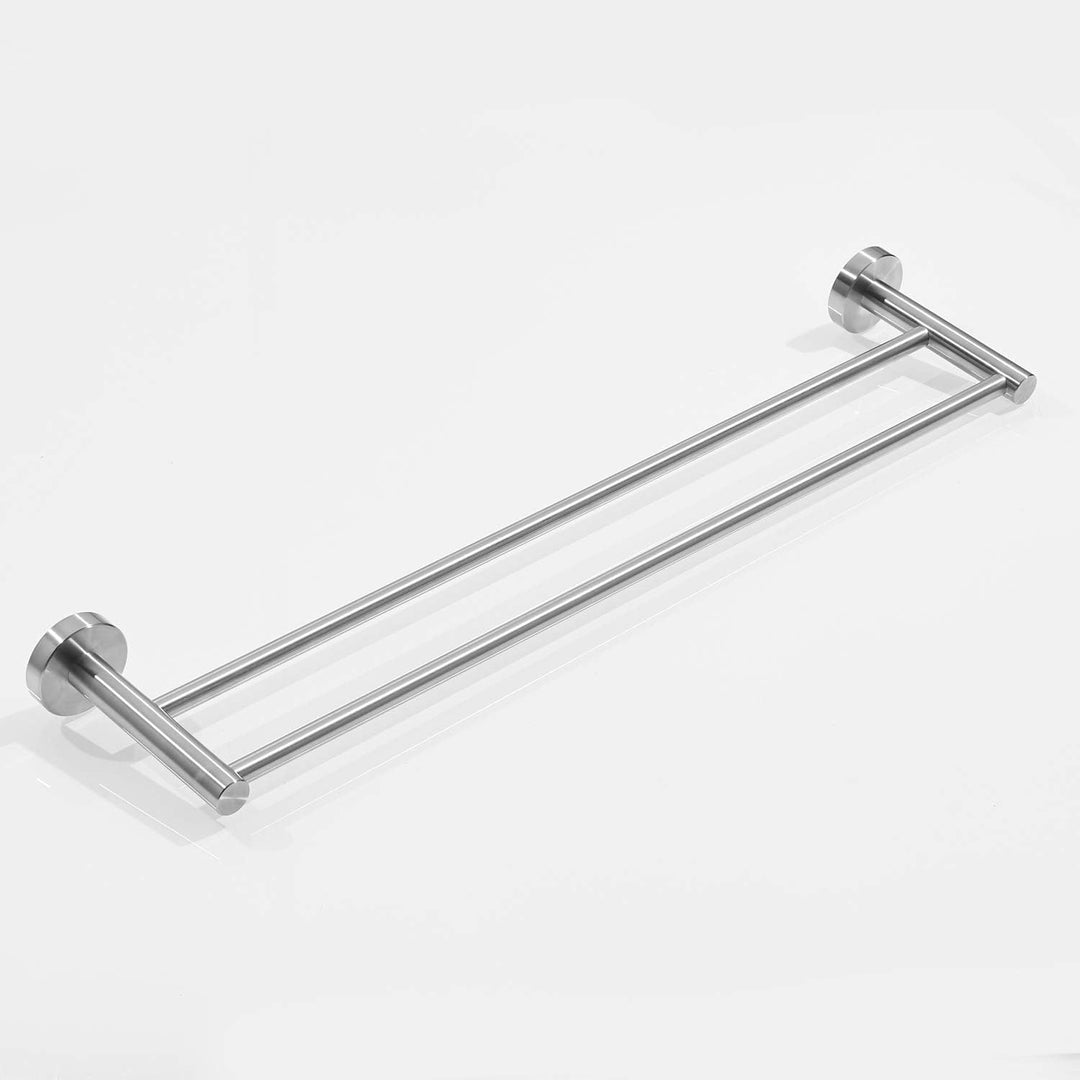 Leekayer 50cm Handtuchhalter für Bad,Doppelt Badetuchhalter Wand Mit Bohren,Nickel Gebürstet,Edelsta
