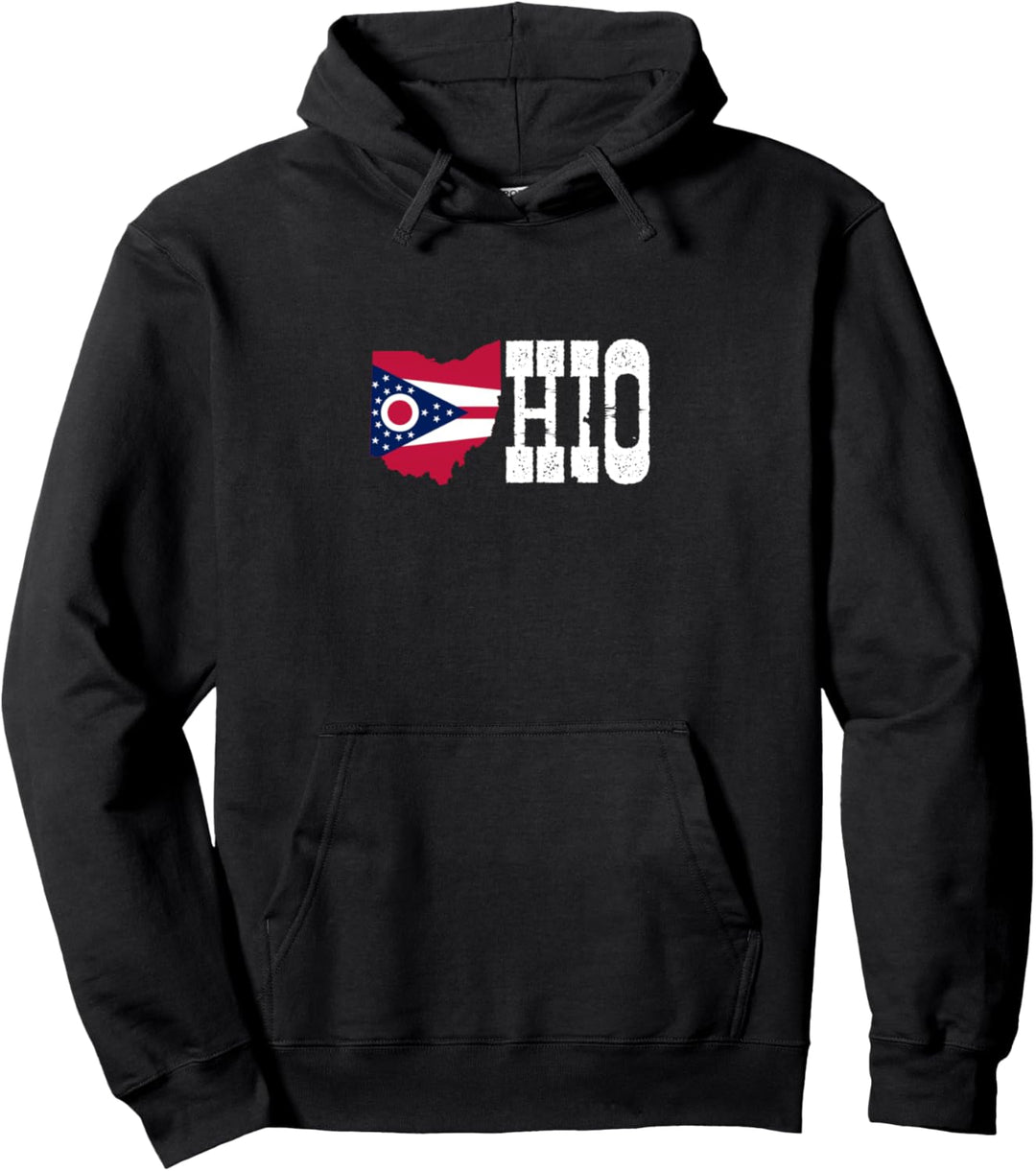 Ohio Bundesstaat und Ohio Flagge mit Stolz für Ohio Pullover Hoodie