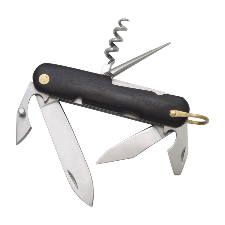 baladéo Multifunktionsmesser Fifties, Griff aus schwarzem Staminaholz