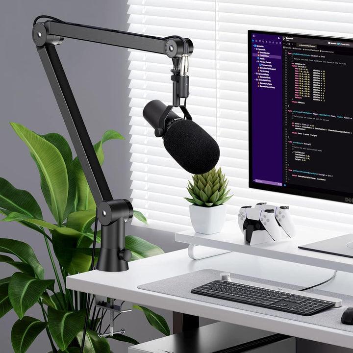 YOUSHARES Mikrofonarm Boom Arm - kompatibel mit SM7B, MV7, Rode, Blue Yeti, HyperX QuadCast, Fifine