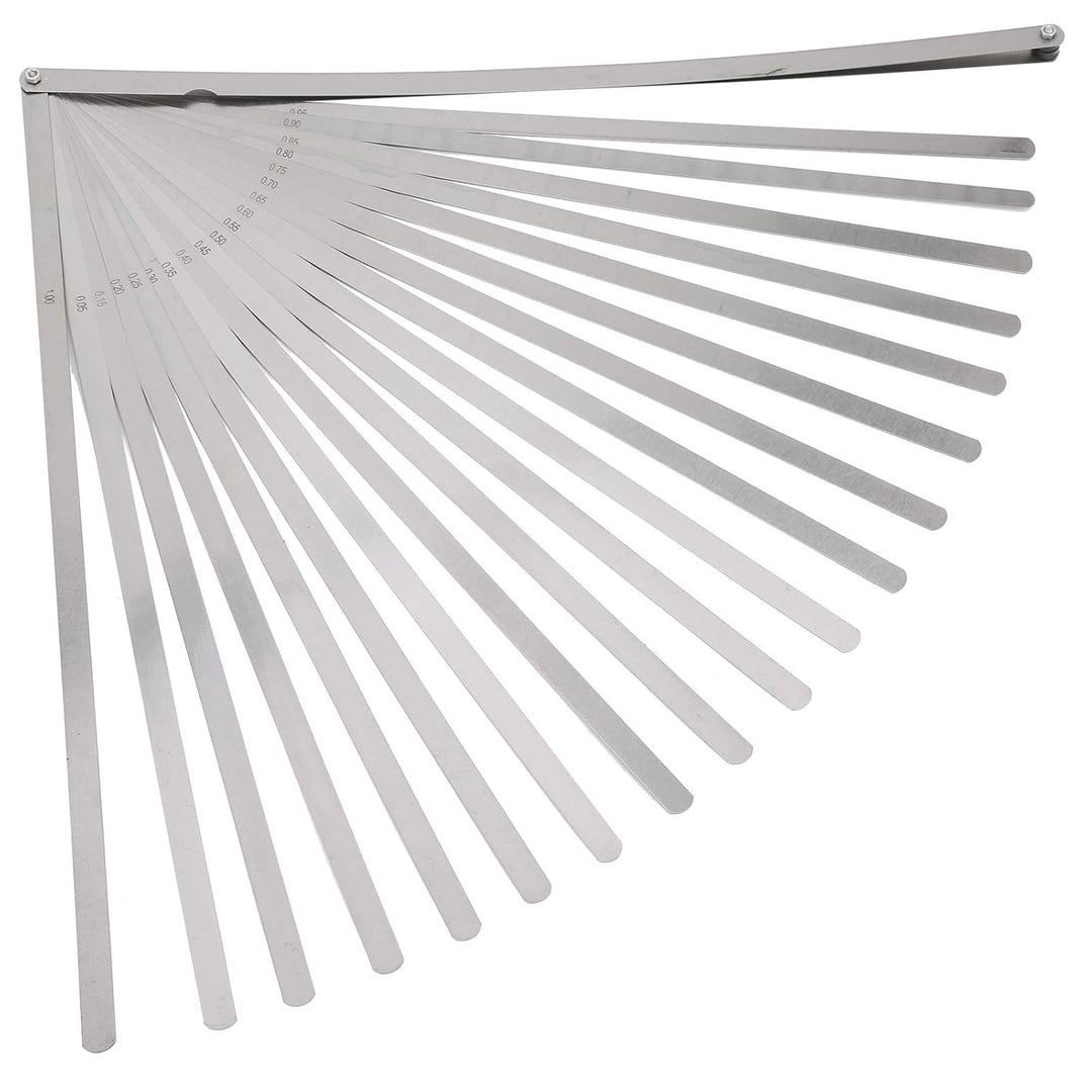 Fühlerlehre Metrisch, Tragbarer 20-Blatt-Fühler, Metrischer Dickenmesser aus Edelstahl, 500 Mm Länge