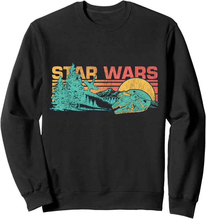 Star Wars Millennium Falcon Forest Retro Sunset Sweatshirt