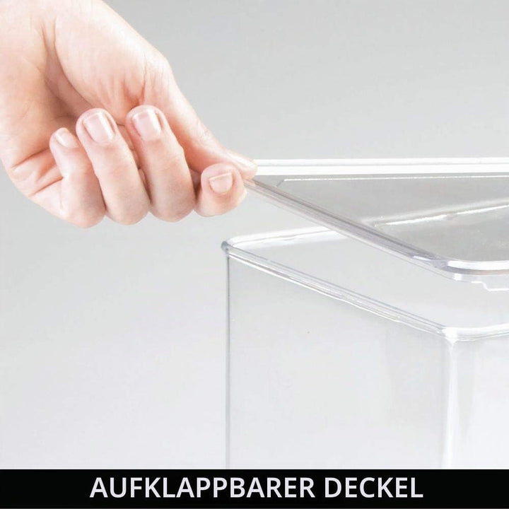 mDesign 2er-Set Aufbewahrungsbox für Bastel- und Nähzubehör – Bastel Organizer aus Kunststoff mit Kl