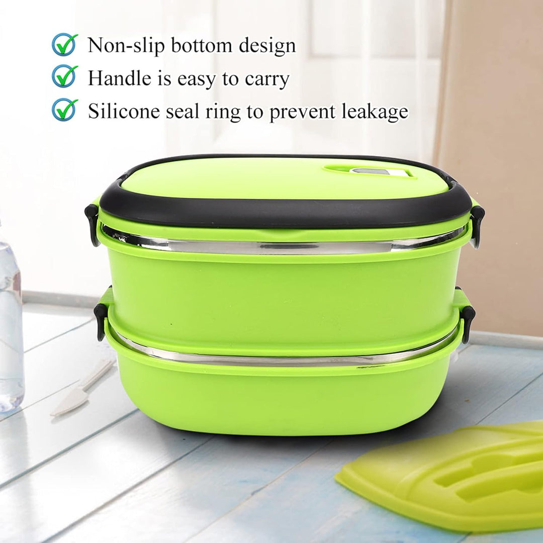 plplaaoo Tragbare Lunchbox, Thermo Bento Box, Edelstahl Lebensmittelbehälter, Isolier Lebensmittel A