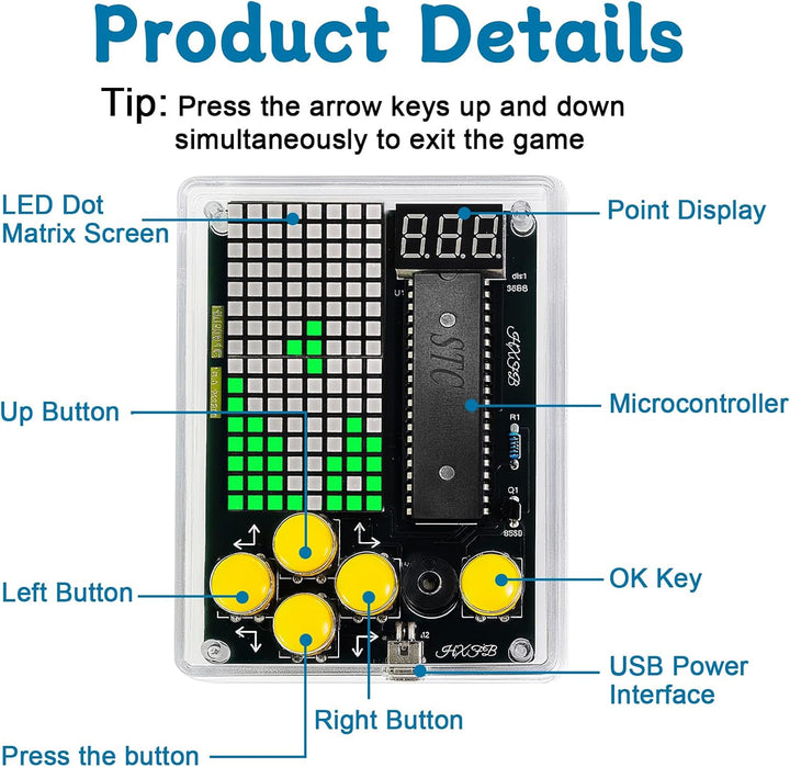 DIY Spielekonsole Löt Bausatz Neue Modelle 7 in 1 Spielekonsole Löten Bausatz 7 Spielearten DIY Game