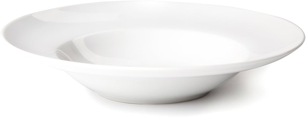 BATANIA 6x Pastateller Bianco rund Ø 27 cm Weiss - hochwertiges Porzellan, mikrowellen- und spülmasc