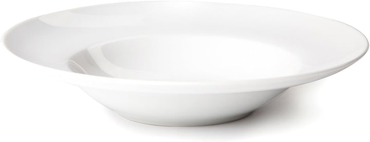 BATANIA 6x Pastateller Bianco rund Ø 27 cm Weiss - hochwertiges Porzellan, mikrowellen- und spülmasc