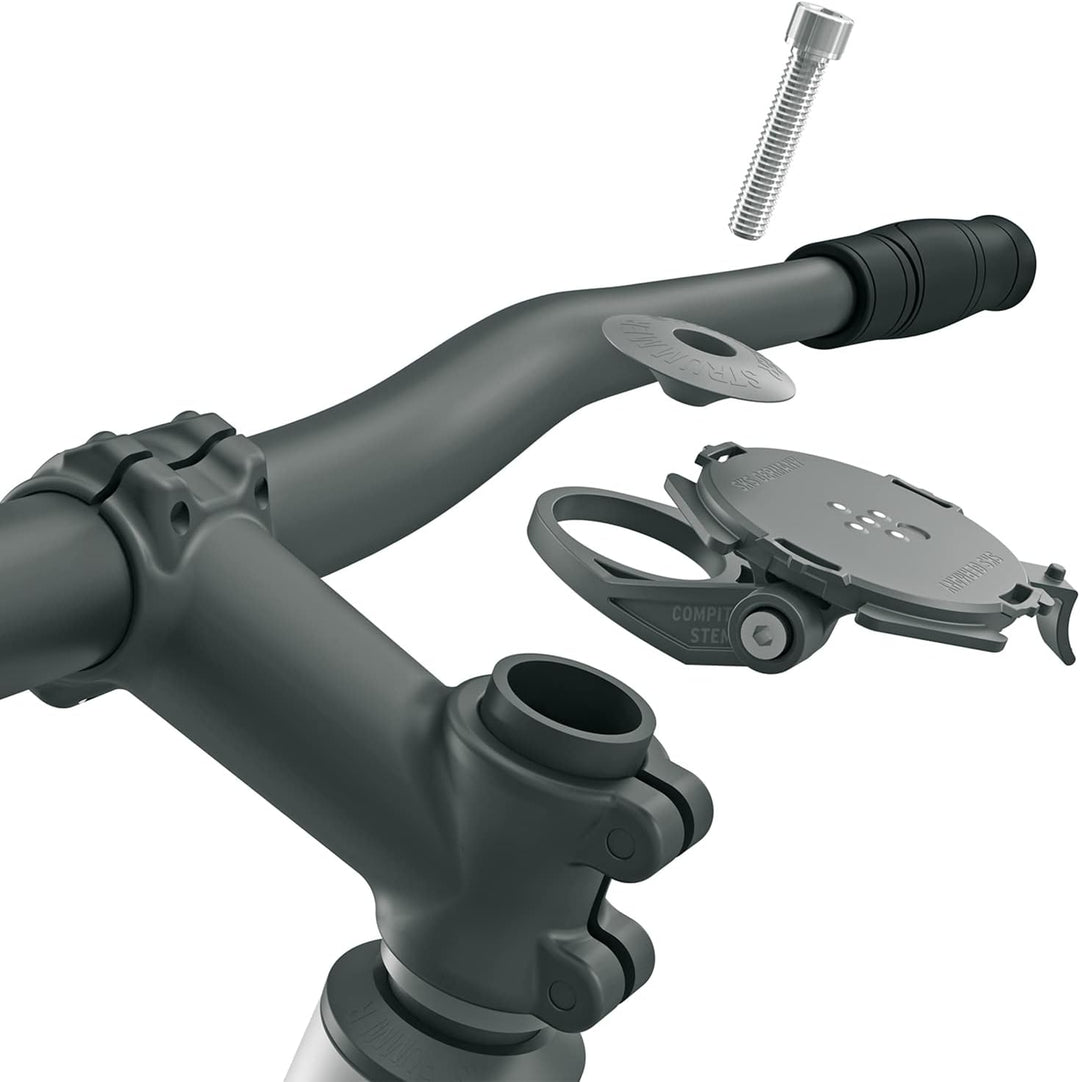 SKS GERMANY COMPIT/STEM Handyhalter für Vorbaumontage (Vorbaumontage (⌀ 1 ⅛ Zoll), Bajonettverschlus