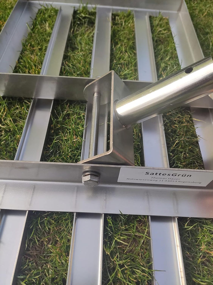 75x35 cm Edelstahl Rasenrakel – Profi Flächenebner & Leveling Rake zum Sanden, Abziehen & Einebnen |