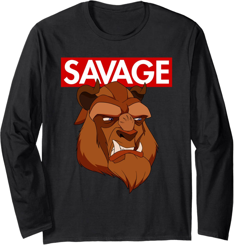 Disney Beauty & the Beast Savage Face Langarmshirt