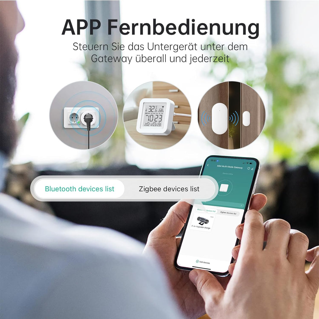 MIUCDA Tuya Zigbee Gateway Hub, Bluetooth und Tuya ZigBee Hub für Hausautomation Smart Gateway Bridg