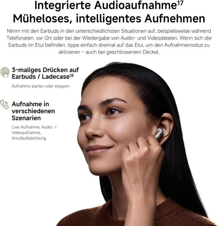 XIAOMI Buds 6 True-Wireless-Ohrhörer, Geräuschunterdrückung mit 3 Mikrofonen, Harman AudioEFX, 3-Fac