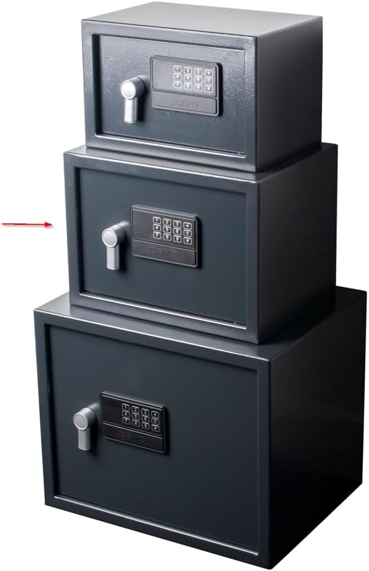 Pavo 8037483 Wand/Tisch Tresor 35x25x25 cm-Safe mit elektronischem Zahlenschloss
