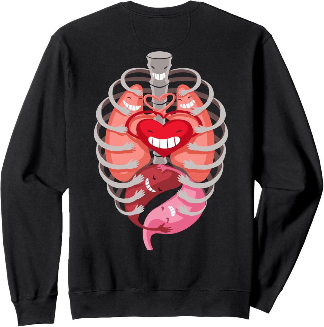 Glückliche Organe gesunder Lebensstil, Lächeln zum Leben Sweatshirt