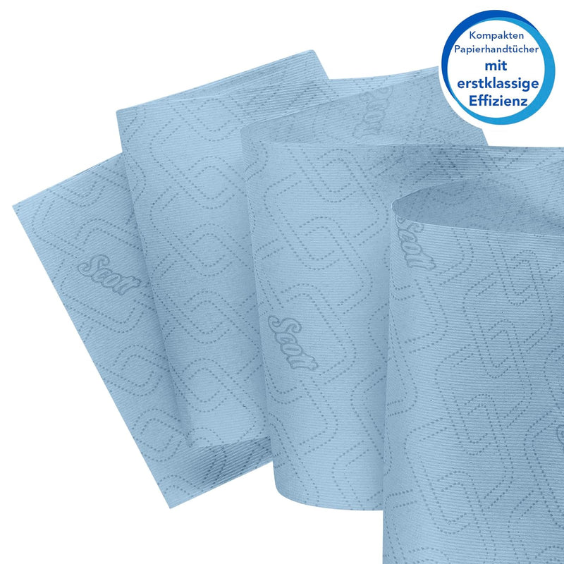 Scott Essential Slimroll Rollenhandtücher 6696 – blaue Papiertücher – 6 x 190 m Rollenpapiertücher (