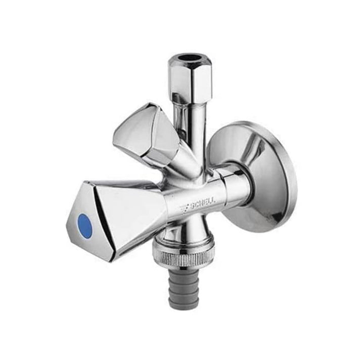 SCHELL 038450699 Kombi-Eckventil 1/2 x 3/8'' , Kombinations-Eckventil chrom , Eckventil mit Dreikant