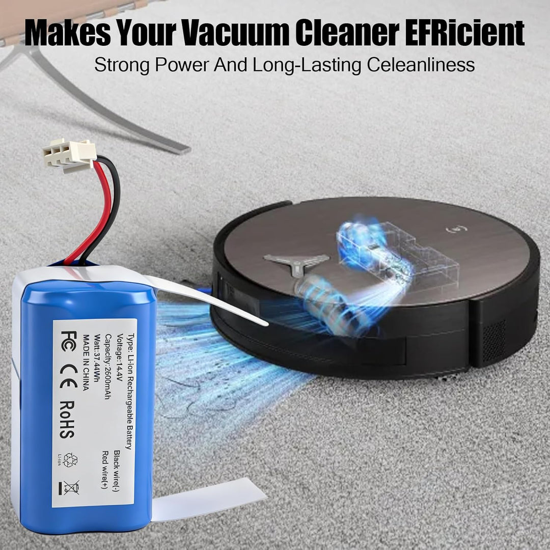2600mAh 14.4V Ersatzakku für Eufy RoboVac G10 G20 G30 G35 G40 Hybrid, für RoboVac 11 11S 11S MAX 12