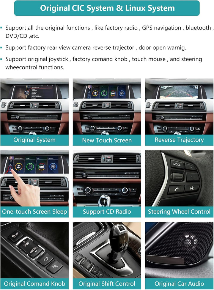 10,25'' Car Radio, Apple CarPlay/Android Auto/Mirrorlink/GPS für 2010-2012 BMW 5 Series F10/F11 mit
