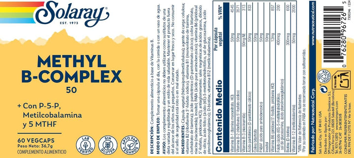 Solaray Coenzyme B-Complex 50 60 Vcaps