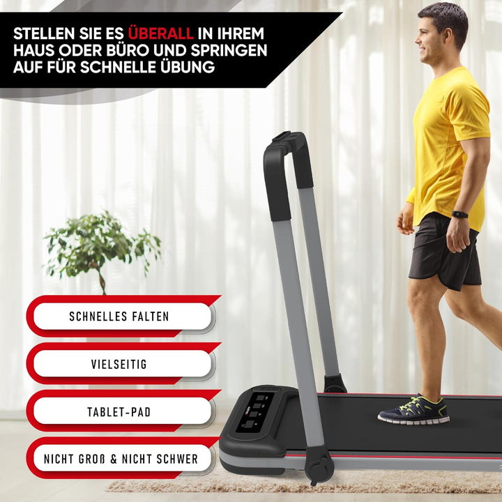 Elektrisches Laufband für den Heimgebrauch, klappbar, 1-2,5 PS, 12 voreingestellte Programme, LCD-Di