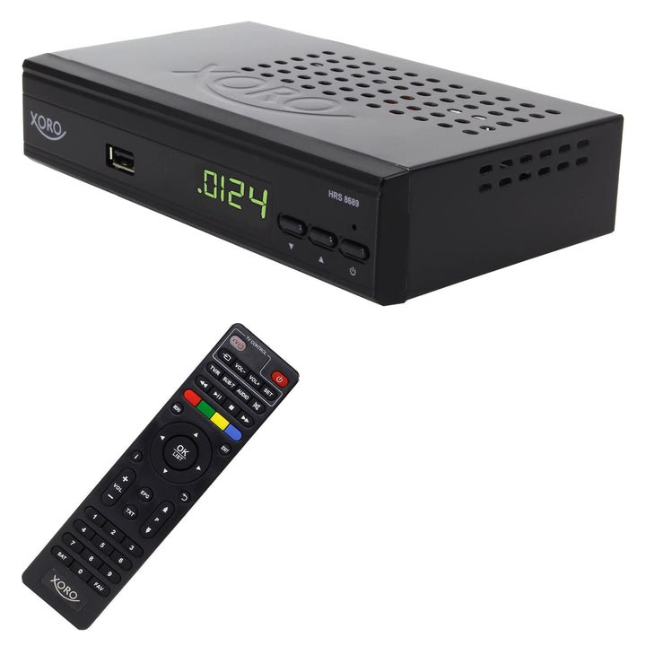 Digitaler FullHD Satelliten-Receiver XORO HRS 8689 mit 2-in-1-Fernbedienung, unterstützt Unicable 1/