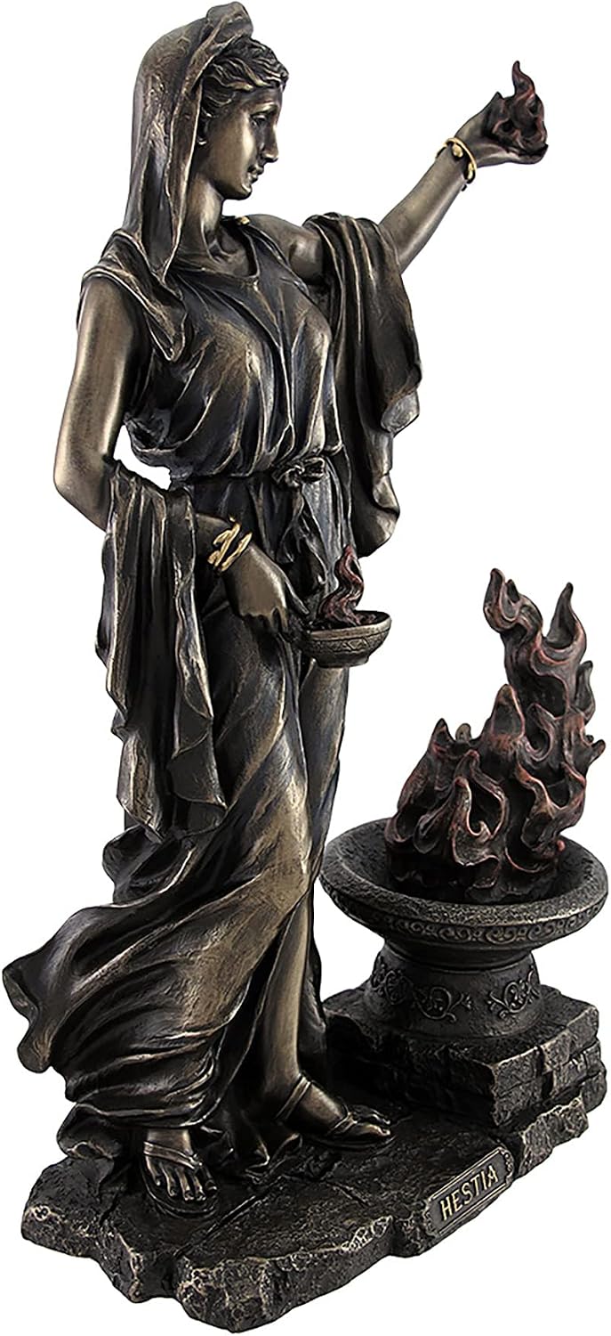 Griechische Göttin Hestia Bronzed Statue Römische Vesta