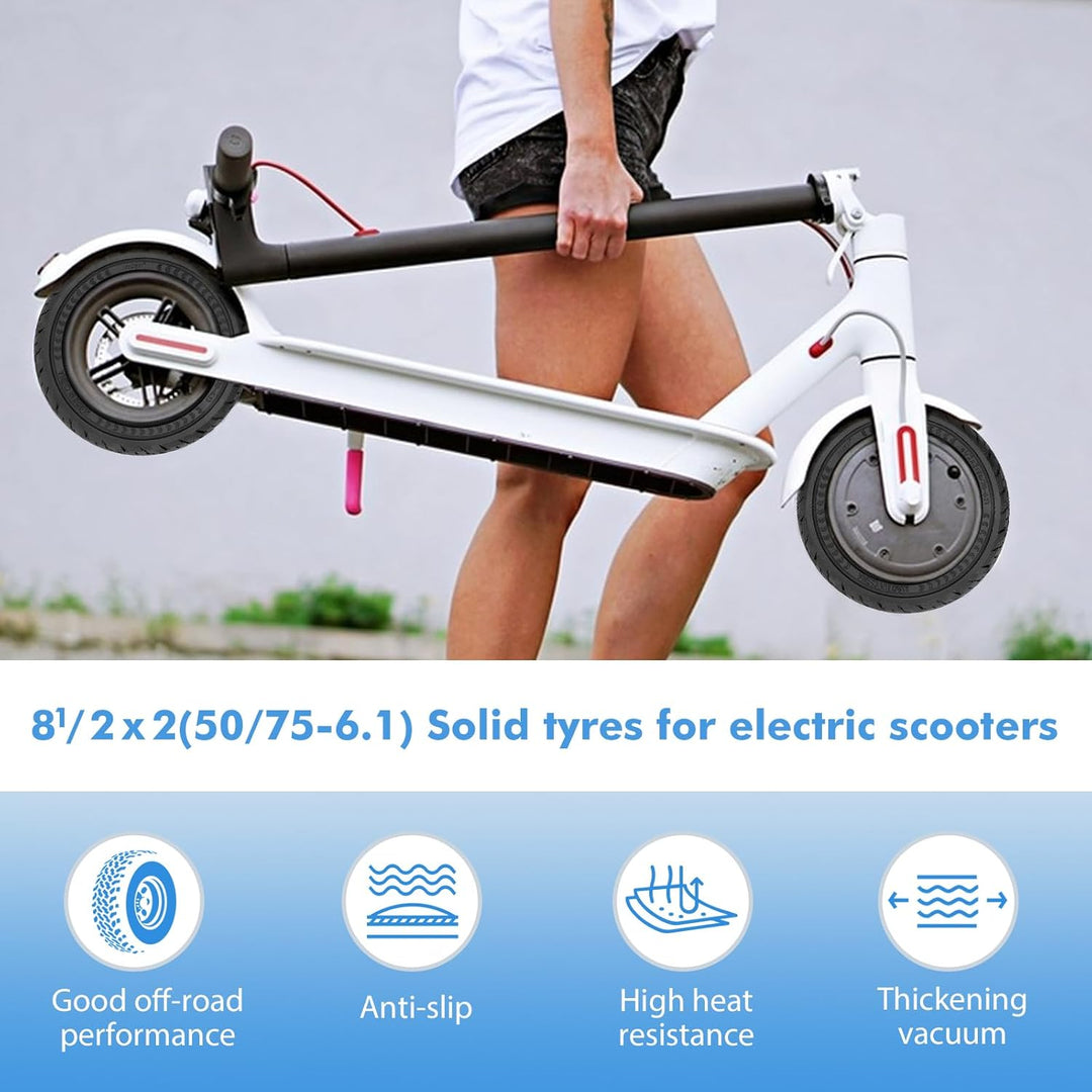 HPGAAVD 8,5 Zoll E Scooter Solid Reifen, 8 1/2 x 2 Vollgummireifen e scooter für Xiaomi M365 Pro2/Pr