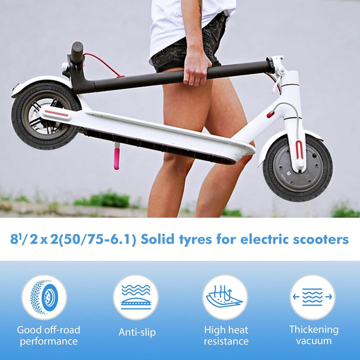 HPGAAVD 8,5 Zoll E Scooter Solid Reifen, 8 1/2 x 2 Vollgummireifen e scooter für Xiaomi M365 Pro2/Pr