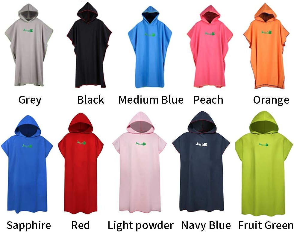 FADDARE Kapuzenhandtuch Poncho Adult Handtuch Ärmellose Wickel Robe Beach Tragbarer Mikrofaser Neopr