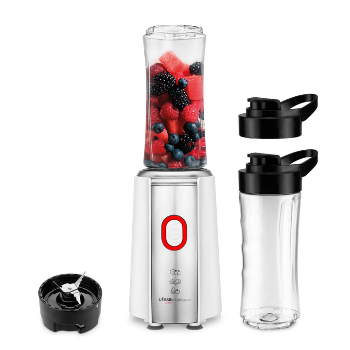 Ufesa Nutrifusion Tragbarer Personal Blender mit 500 W Leistung, 4 Edelstahlklingen, geeignet zum Ze