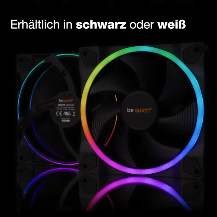 be quiet! Light Wings White 140mm PWM high-speed Triple Pack Gehäuselüfter, weiss, 3er Pack, BL103