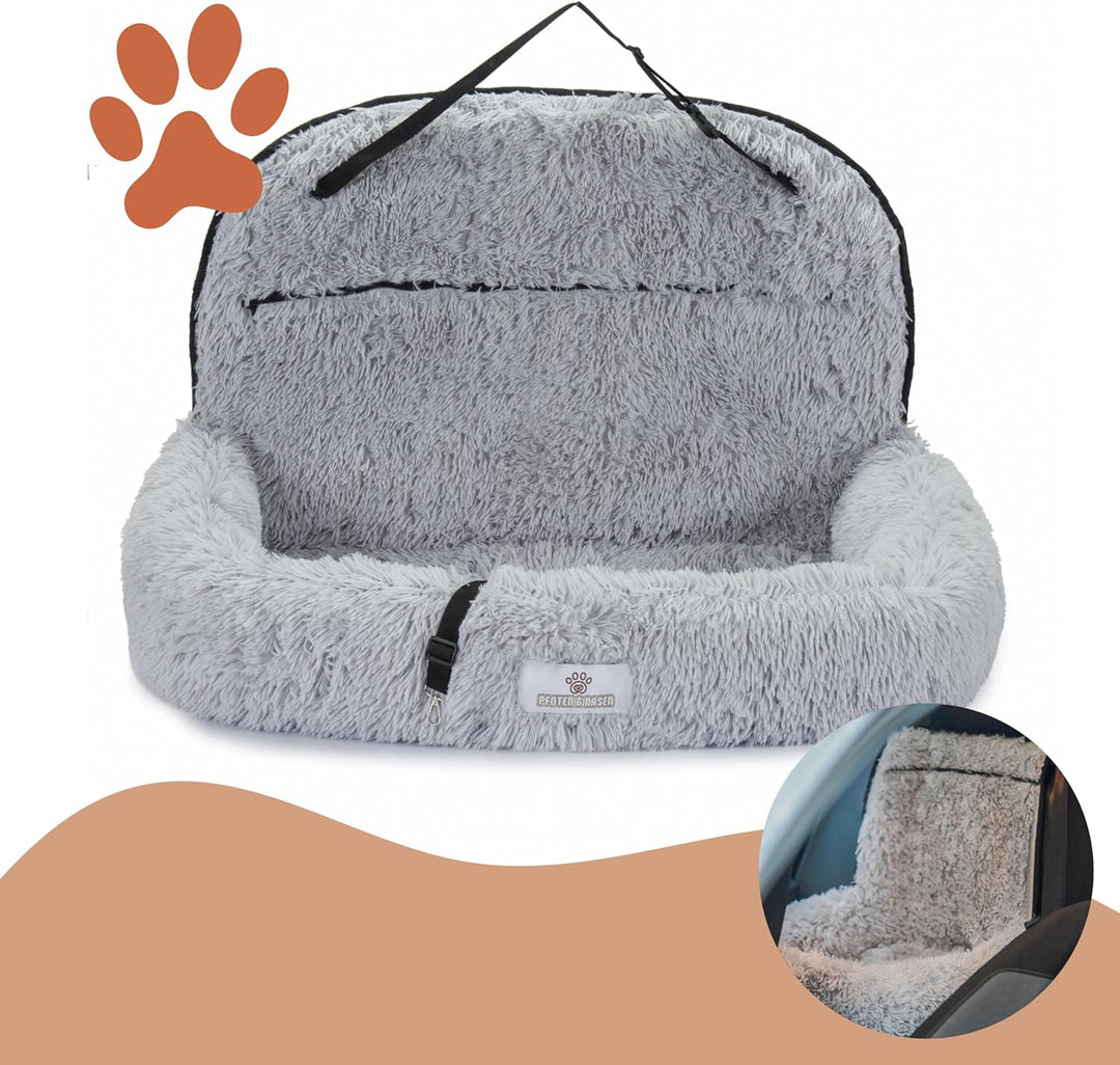 Pfoten&amp;Nasen® 2-in-1 Hunde Autositz &amp; Bett – Orthopädisch, Rückbank-Hundesitz für grosse &amp; kleine Hu