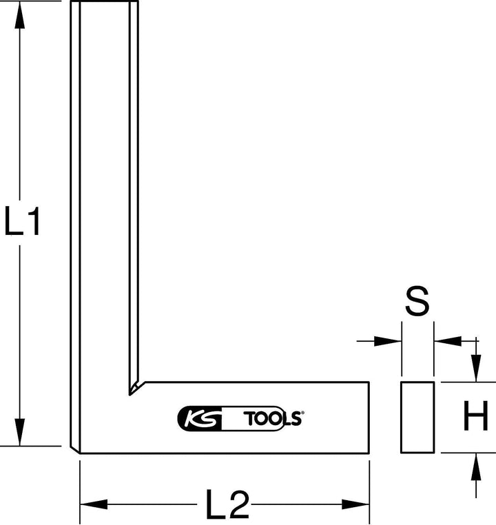 KS Tools 300.0291 Flachwinkel nach DIN 875/0, 50mm 50 mm, 50 mm