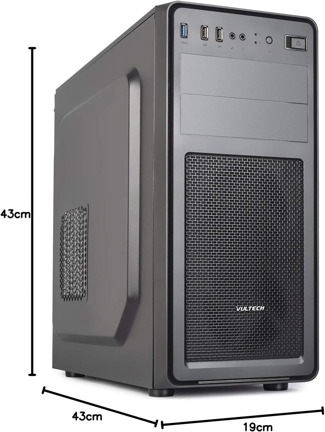Vultech Gehäuse ATX VCO-A2699, 1XUSB 3.0, 2XUSB 2.0 Ohne Netzteil ATX - 405x185x415mm, Ohne Netzteil