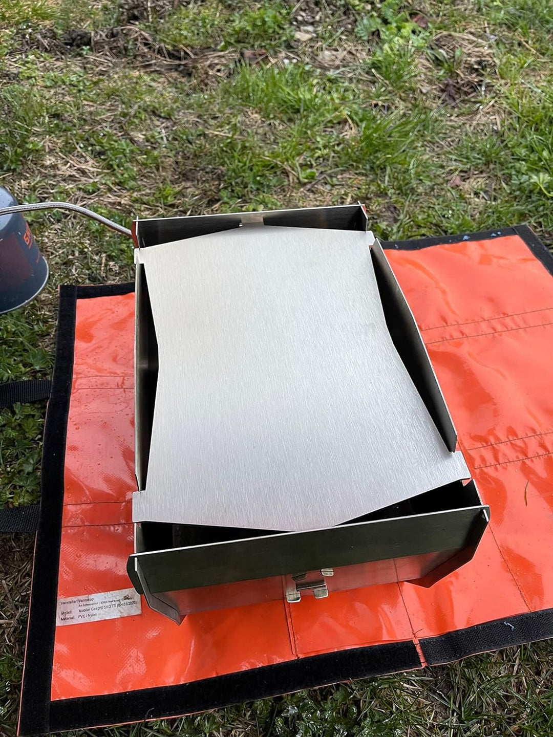 Edelstahl Grillplatte/Plancha passend für den Skotti Grill, 3mm Edelstahl