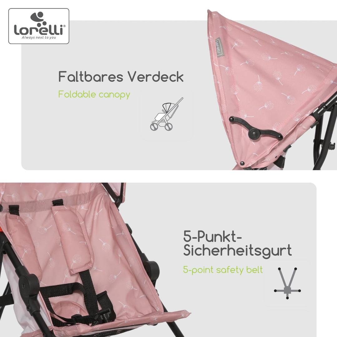 Lorelli Ultra Leichter Buggy Kinderwagen Vaya - nur 4,7kg - Kompakter Sportsitz bis 15kg, Sitzbuggy