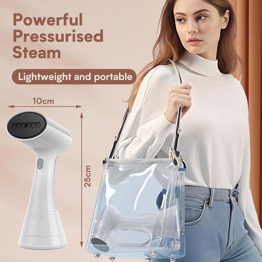 OLAYMEY steamer Dampfglätter 1000W, Steamer für Kleidung, 220ml Wassertank, Tragbarer Dampfbügeleise