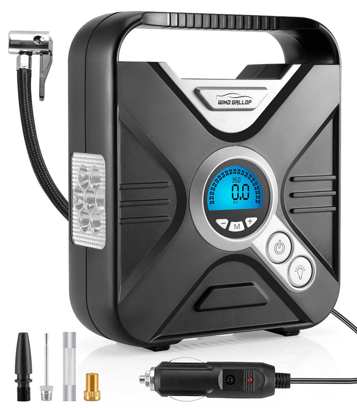 WindGallop 12v Kompressor Auto Luftpumpe Autoreifen Pumpe Reifen Pumpe für Auto Luftkompressor Elekt