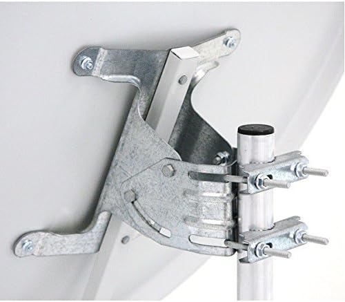 HD Sat Anlage 80cm Spiegel + Quad LNB für 4 Teilnehmer + 50m Kabel + 40cm Wandhalter Anthrazit, Anth