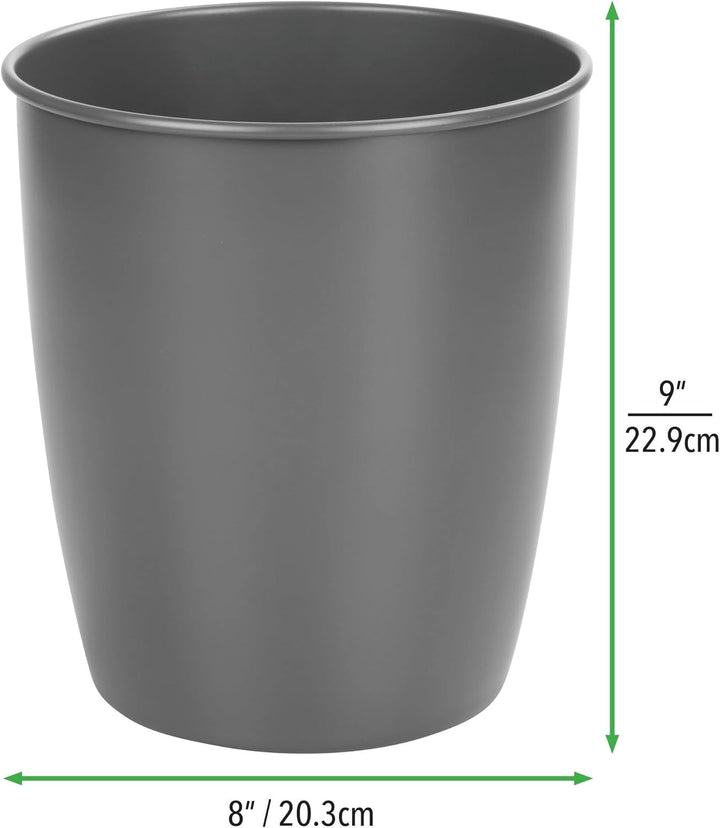 mDesign praktischer Mülleimer Küche – stilvoller Abfalleimer aus rostbeständigem Metall – kompakter