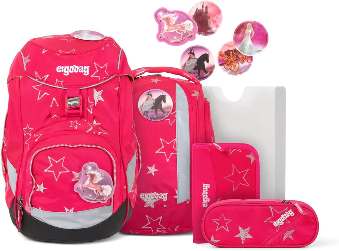ergobag pack Set ergonomischer Schulrucksack Flexibel 6-teilig 1. Klasse Grundschule Cinbärella - Pi
