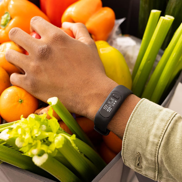 Garmin vívosmart 5 – Fitness-Tracker mit extragrossem OLED-Touchdisplay, Gesundheitsfunktion wie Sch