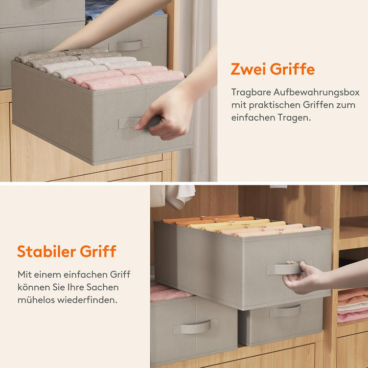 Lifewit Schrank Aufbewahrungsbox Kleidung, Jeans Ordner für Kleiderschrank mit Trennplatte, 6 Fächer